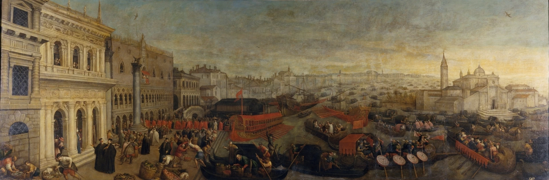  71-Leandro Dal Ponte, detto Bassano-Imbarco del Doge a Venezia - Madrid, Museo del Prado 